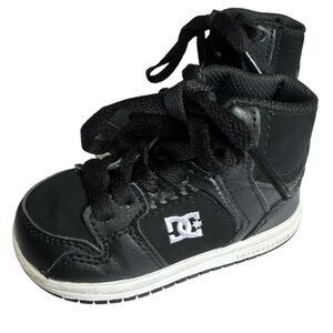 DC Toddler Spark High RS Black & White High-Top Sneakers Leather Upper